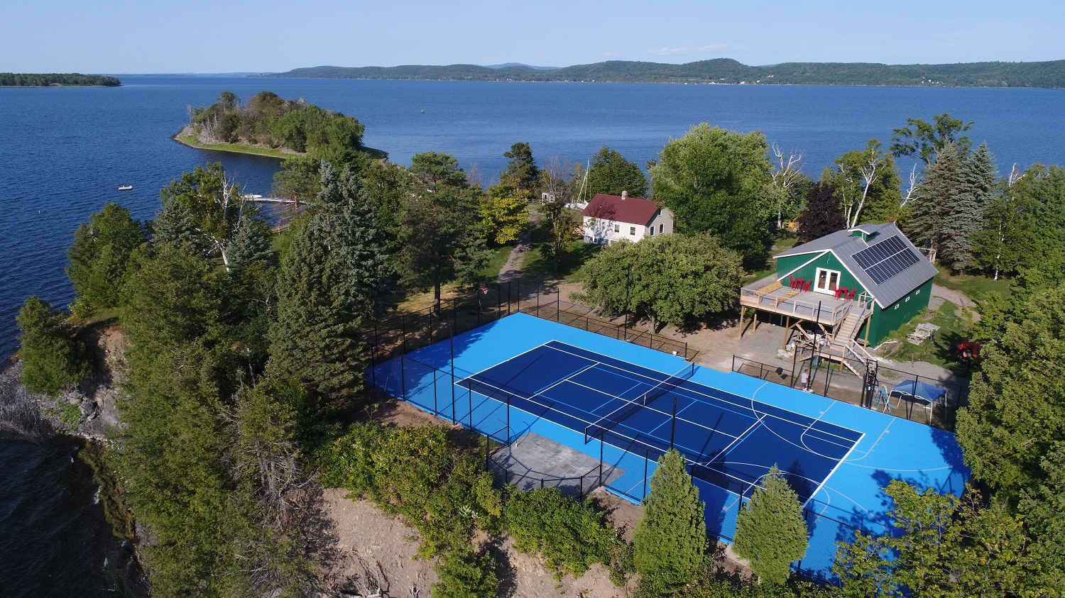 Waterfront Tennis Court from Classic Turf