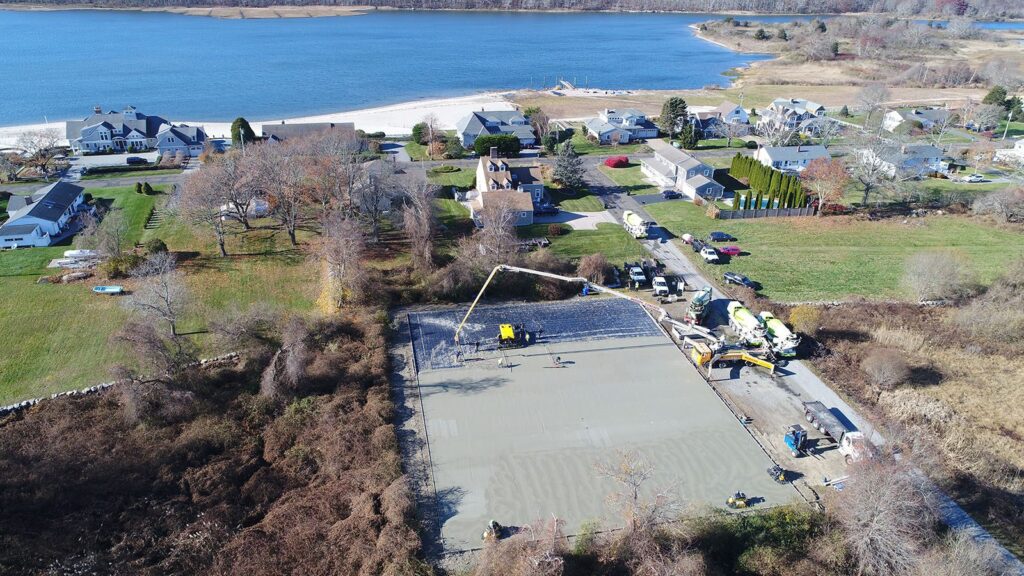 Construction on a court built by Classic Turf