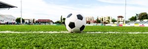 soccer ball on soccer field