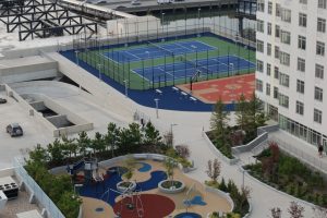 Rooftop Tennis Court Installation Rooftop Tennis Court Installation