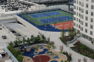 Rooftop Tennis Court Installation Rooftop Tennis Court Installation